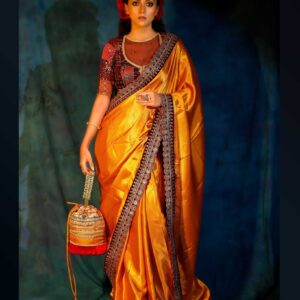 SASSY SAFFRON READY-TO-WEAR SAREE